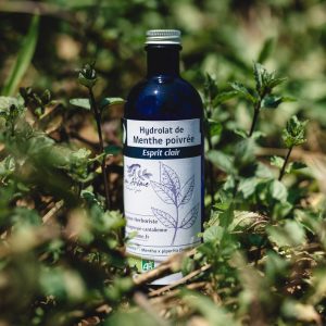 Flacon d'hydrolat de menthe poivrée